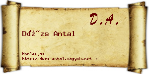 Dúzs Antal névjegykártya