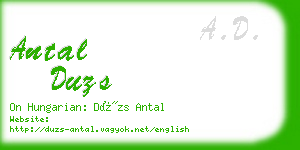 antal duzs business card